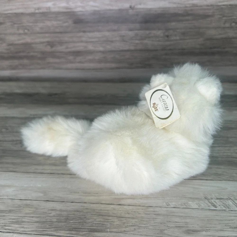 Russ Caress Cat Persian Nikki Realistic Plush Toy Vintage White Kitty